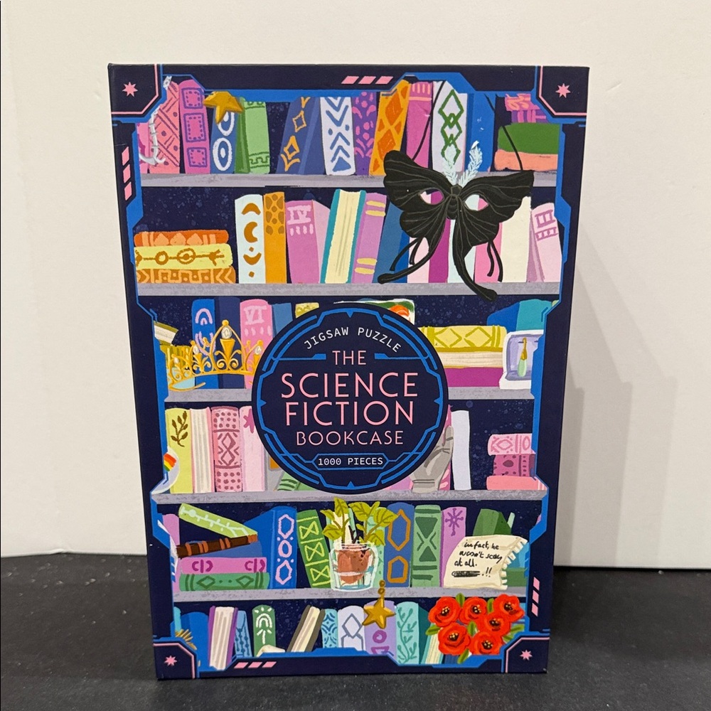 The Science Fiction Bookcase 1000 Piece Jigsaw Puzzle Illumicrate -NEW